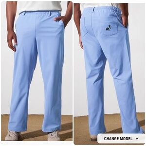NEW Malbon Ultra Limited For Fabletics Pants XXL The Don Baggy Pull On Golf Blue